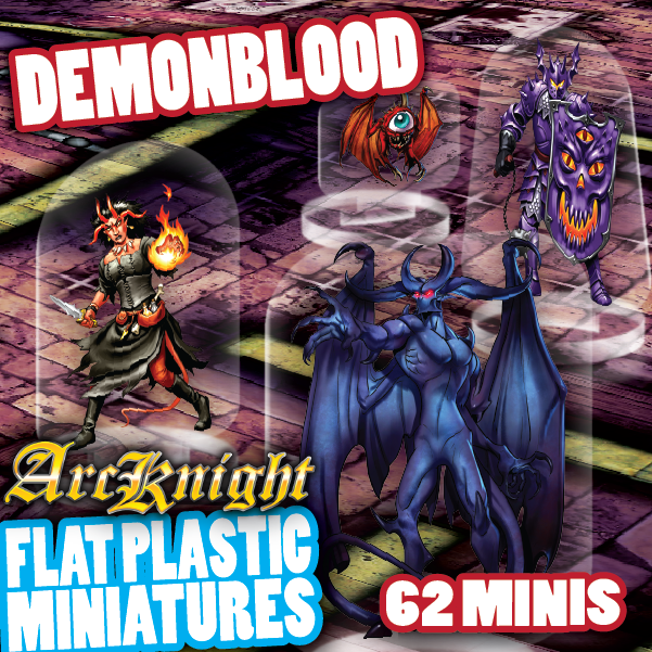 ArcKnight Flat Plastic Miniatures - Demonblood - 62 Minis
