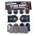 ArcKnight Flat Plastic Miniatures - Stone Doors - Doorband - 10 Minis