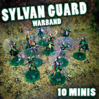 ArcKnight Flat Plastic Miniatures - Sylvan Guard Warband - 10 Minis