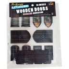 ArcKnight Flat Plastic Miniatures - Wooden Doors - Doorband - 10 Minis