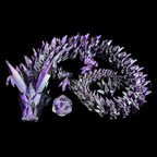 Articulated Iridescent Purple & Black 'Pet' Dragon - Huge
