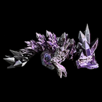Articulated Iridescent Purple & Black 'Pet' Dragon - Small