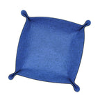 Folding Heathered Felt Dice Tray - Azure