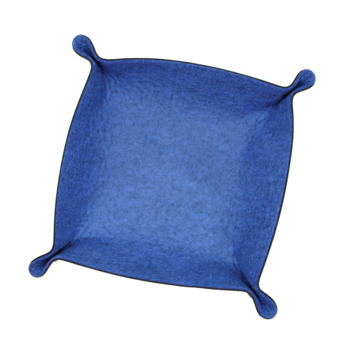 Folding Heathered Felt Dice Tray - Azure