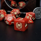 Dice Tomes Barbarian 7 Dice Polyset + Coin