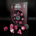 Dice Tomes Bard 7 Dice Polyset + Coin
