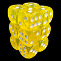 TDSO Bright Gem Citrine 12 x D6 Dice Set