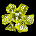 TDSO Bright Gem Citrine 7 Dice Polyset