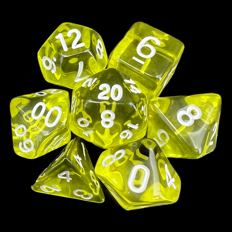 TDSO Bright Gem Citrine 7 Dice Polyset