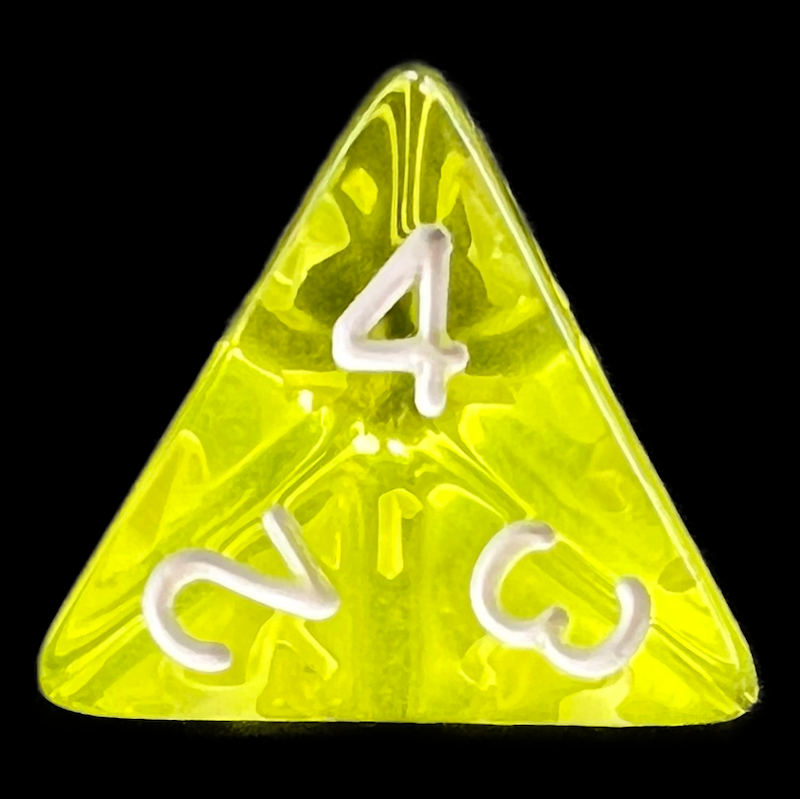TDSO Bright Gem Citrine D4 Dice