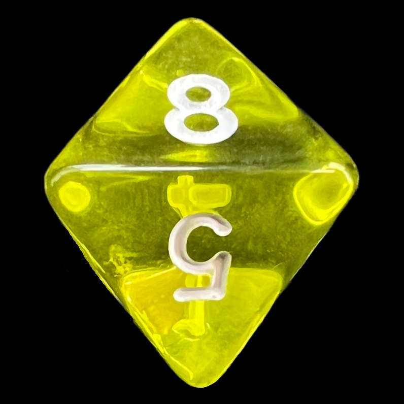 TDSO Bright Gem Citrine D8 Dice