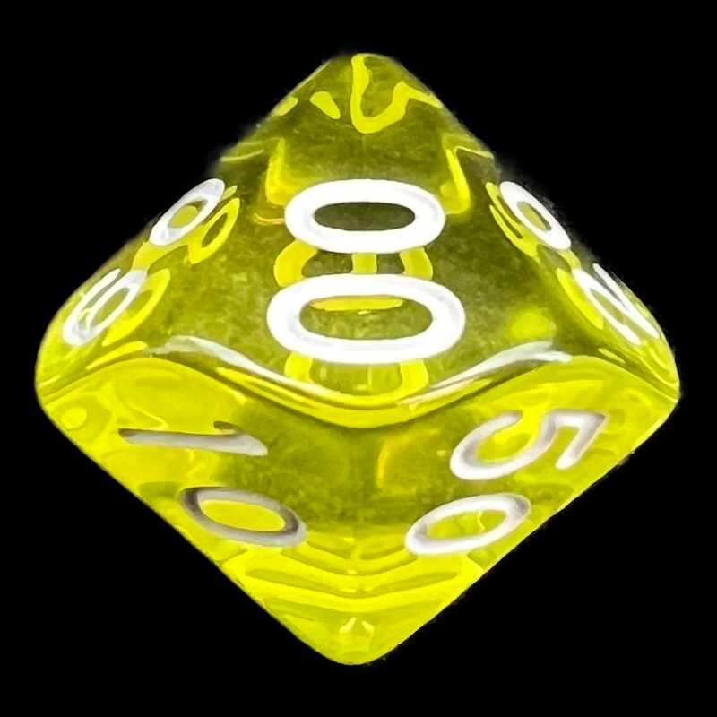 TDSO Bright Gem Citrine Percentile Dice