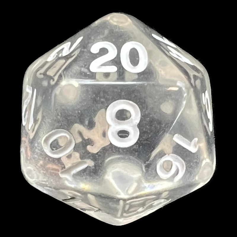 TDSO Bright Gem Diamond D20 Dice