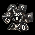 TDSO Bright Gem Quartz Grey 7 Dice Polyset