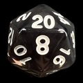TDSO Bright Gem Quartz Grey D20 Dice