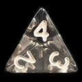 TDSO Bright Gem Quartz Grey D4 Dice