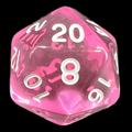 TDSO Bright Gem Rose D20 Dice