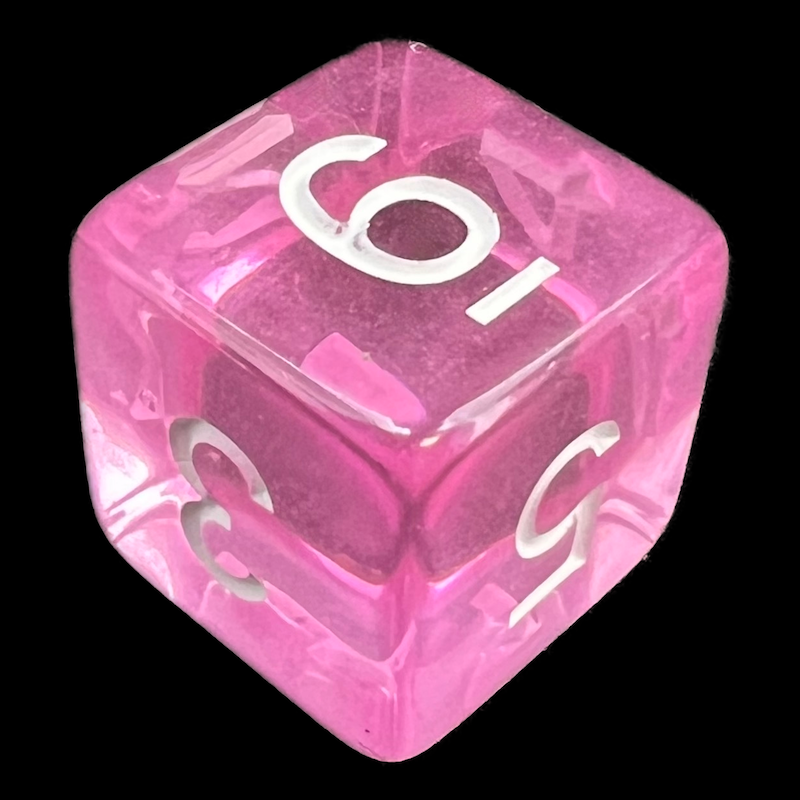 TDSO Bright Gem Rose D6 Dice