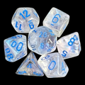 Chessex Borealis Icicle &amp; Light Blue Luminary 7 Dice Polyset