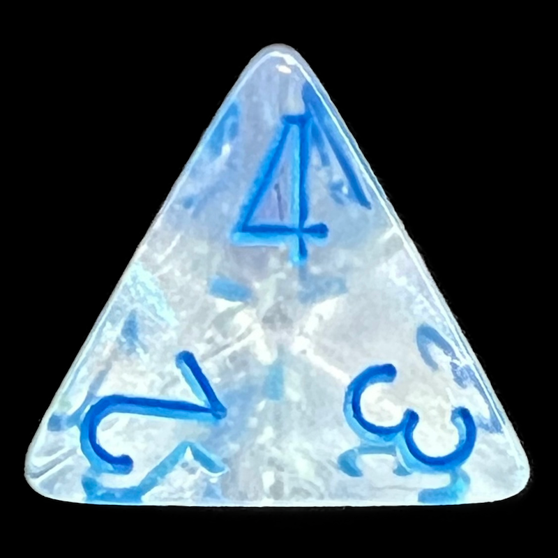 Chessex Borealis Icicle & Light Blue Luminary D4 Dice