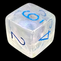 Chessex Borealis Icicle & Light Blue Luminary D6 Dice