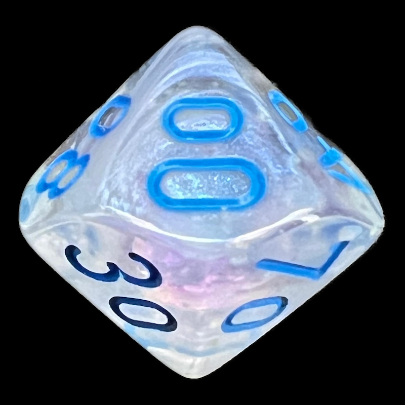 Chessex Borealis Icicle & Light Blue Luminary Percentile Dice