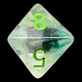 Chessex Borealis Kelp & Light Green Luminary Glow In Dark D8 Dice