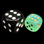 Chessex Borealis Light Green & Gold Luminary 36 x D6 Dice Set