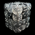 Chessex Borealis Light Smoke &amp; Silver Luminary 36 x D6 Dice Set