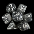 Chessex Borealis Light Smoke &amp; Silver Luminary 7 Dice Polyset