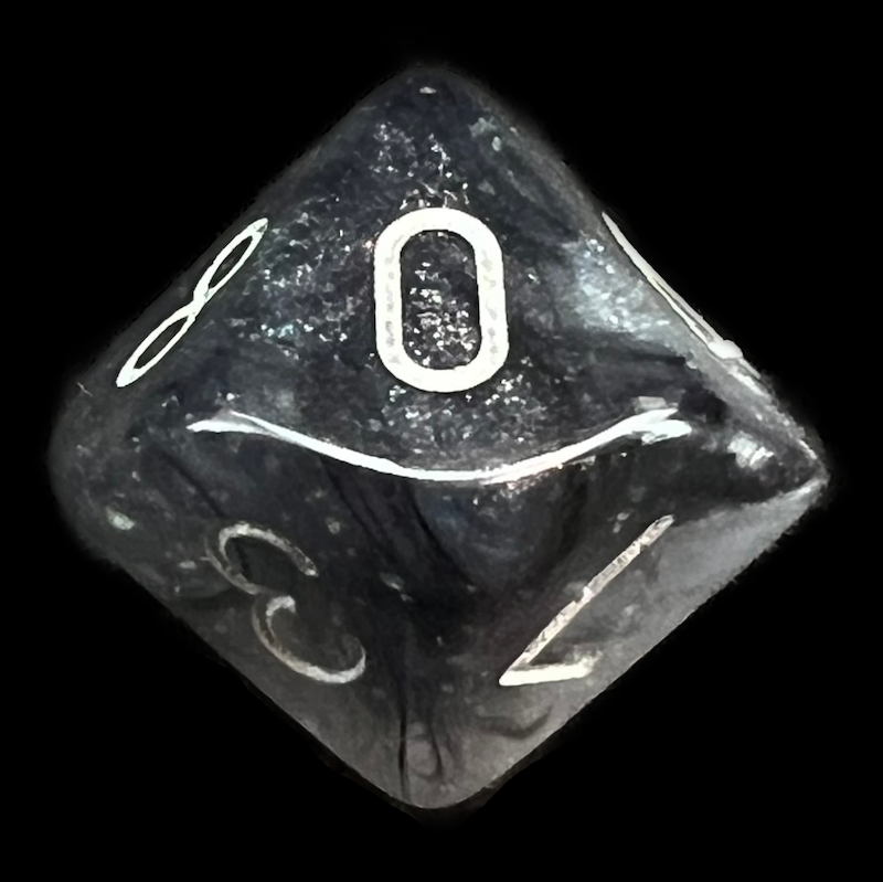 Chessex Borealis Light Smoke & Silver Luminary D10 Dice