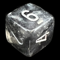 Chessex Borealis Light Smoke & Silver Luminary D6 Dice