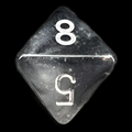Chessex Borealis Light Smoke & Silver Luminary D8 Dice