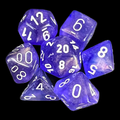 Chessex Borealis Purple & White Luminary 7 Dice Polyset