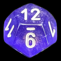 Chessex Borealis Purple & White Luminary D12 Dice