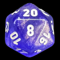 Chessex Borealis Purple & White Luminary D20 Dice