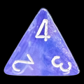 Chessex Borealis Purple & White Luminary D4 Dice