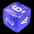 Chessex Borealis Purple & White Luminary D6 Dice