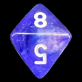 Chessex Borealis Purple & White Luminary D8 Dice