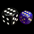 Chessex Borealis Royal Purple & Gold Luminary 12mm D6 Spot Dice