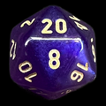 Chessex Borealis Royal Purple & Gold Luminary D20 Dice