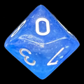 Chessex Borealis Sky Blue & White Luminary D10 Dice