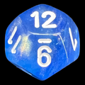 Chessex Borealis Sky Blue & White Luminary D12 Dice