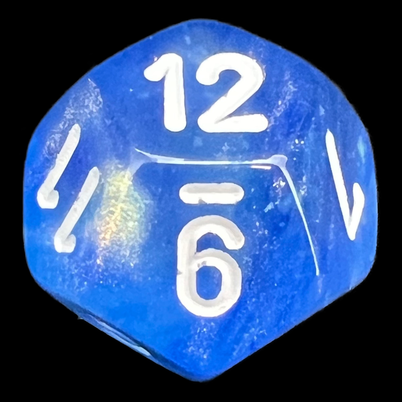 Chessex Borealis Sky Blue & White Luminary D12 Dice