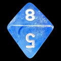 Chessex Borealis Sky Blue & White Luminary D8 Dice