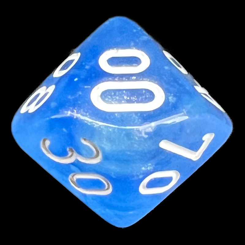 Chessex Borealis Sky Blue & White Luminary Percentile Dice