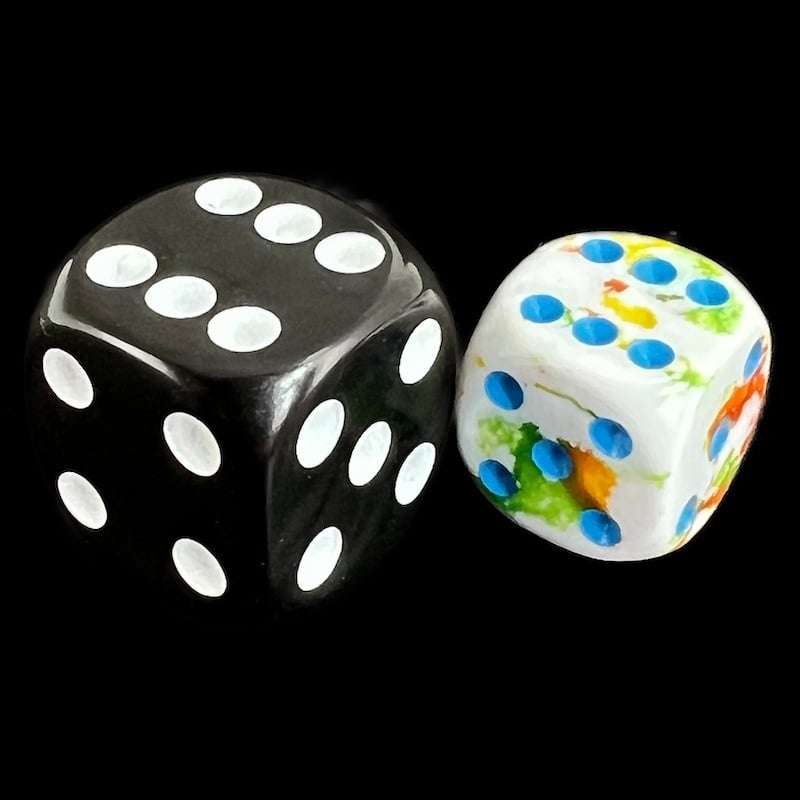 Chessex Brush Breezy with Blue 36 x D6 Dice Set