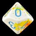 Chessex Brush Breezy with Blue D10 Dice