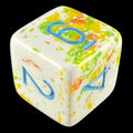 Chessex Brush Breezy with Blue D6 Dice