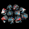 Chessex Brush Dark Side with Blue 10 x D10 Dice Set